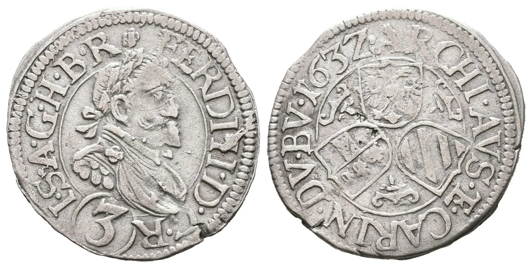 3 Krejcar 1632, St. Veit, KM.1593 — 1