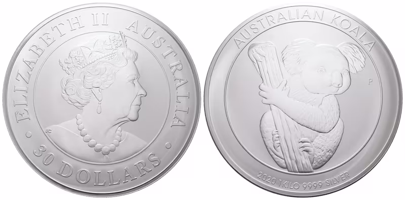 Austrálie, 30 Dollar 2020 - Australian Koala
