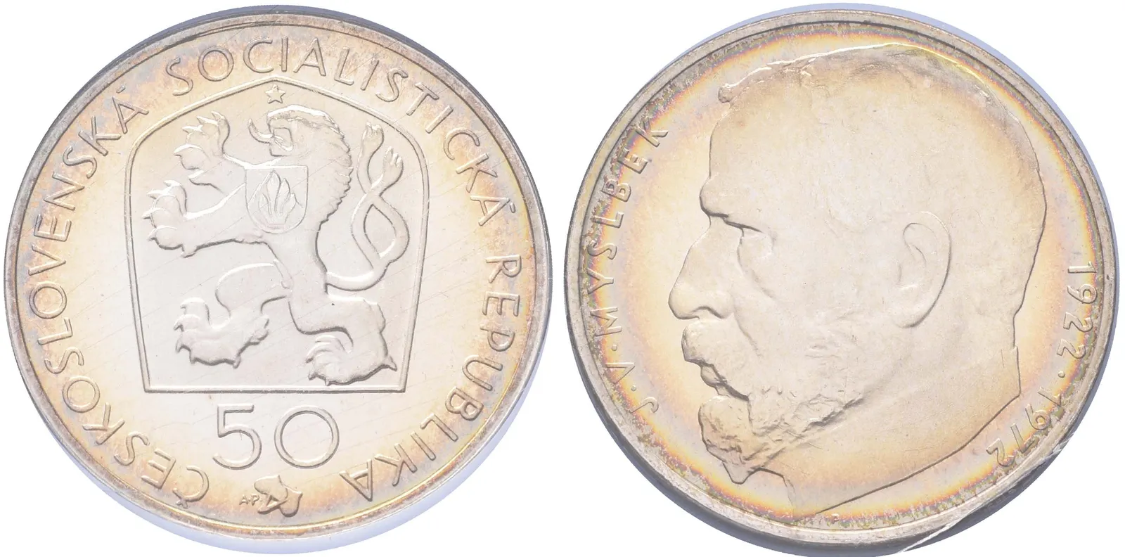 50 Kčs 1972 - Josef Václav Myslbek, PROOF