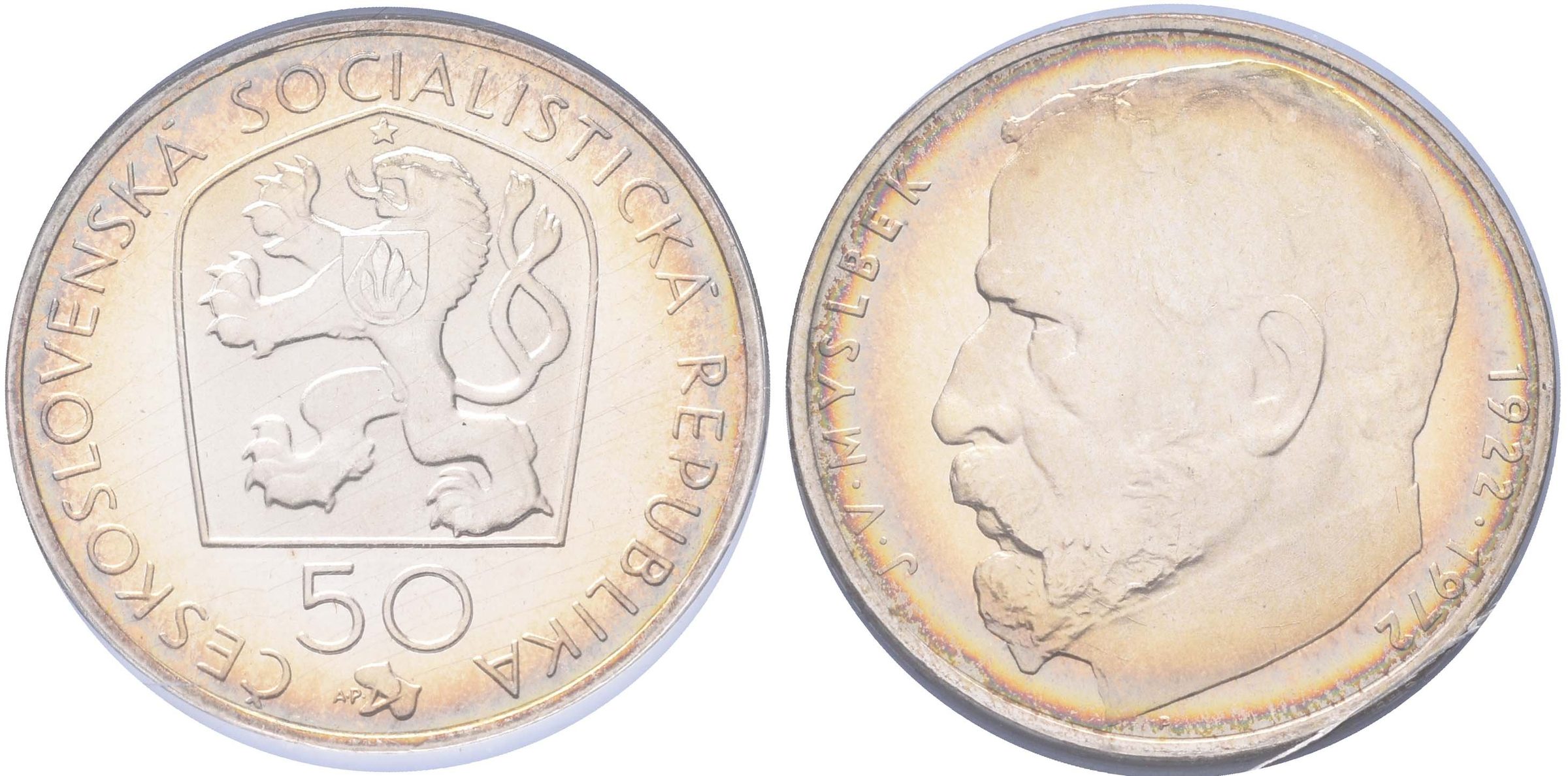 50 Kčs 1972 - Josef Václav Myslbek, PROOF