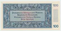 Protektorát Čechy a Morava, 100 Koruna 1940, I. vydání, série A, perf. 1x SPECIMEN, Hej.32aA.S1 - fotografie 2