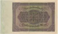Německo, 50000 Mark 1922, Ro.78 - fotografie 2