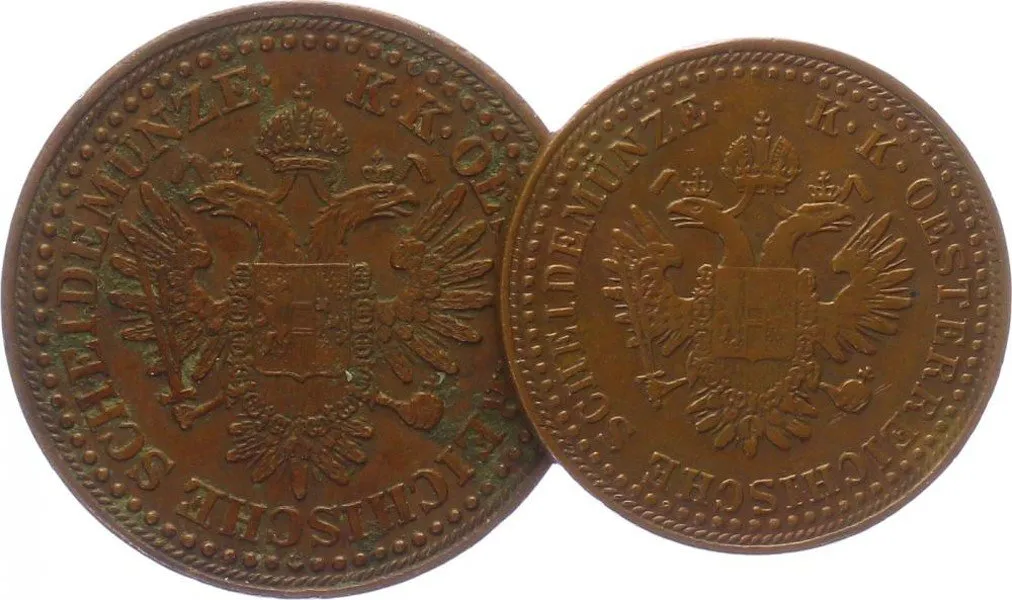 Konvenční měna, 1848 - 1857 — 1