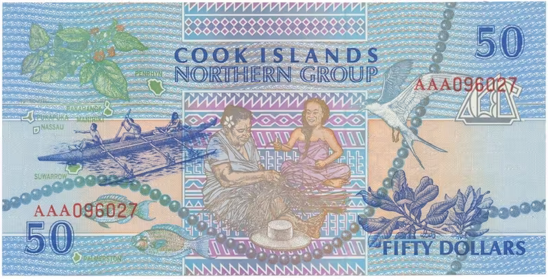 Cookovy Ostrovy, 50 Dollars (1992), P.10