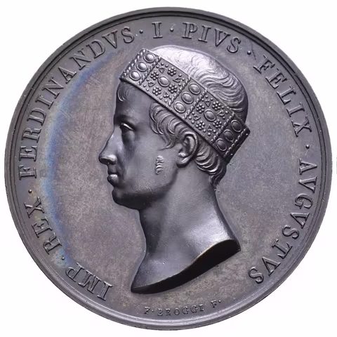 AE Medaile 1838 (F. Broggi) - Ke korunovaci na lombardsko-benátského krále 6. 9. 1838