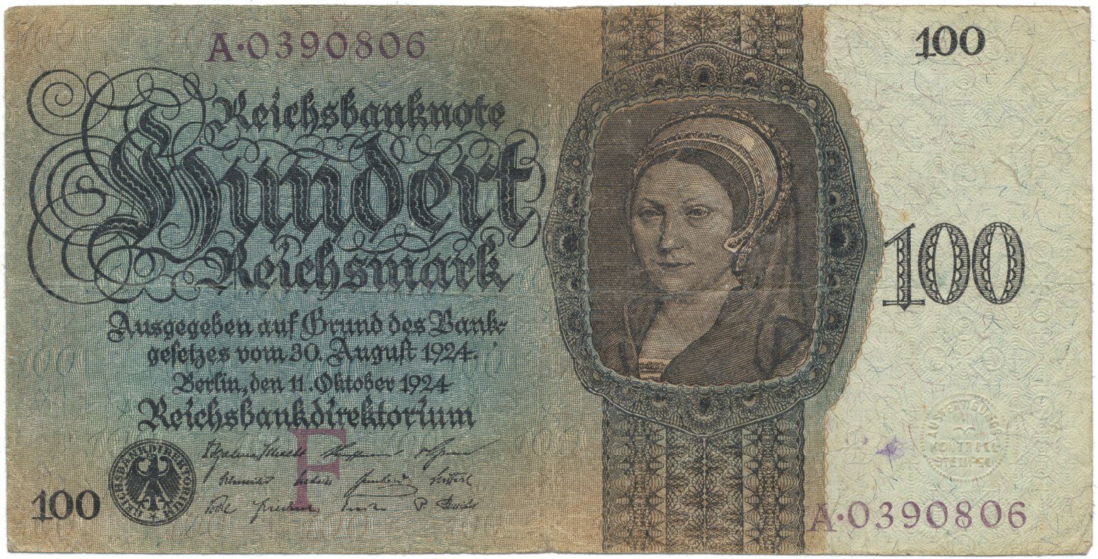 Německo, 100 Reichsmark 1924, Hej.D7
