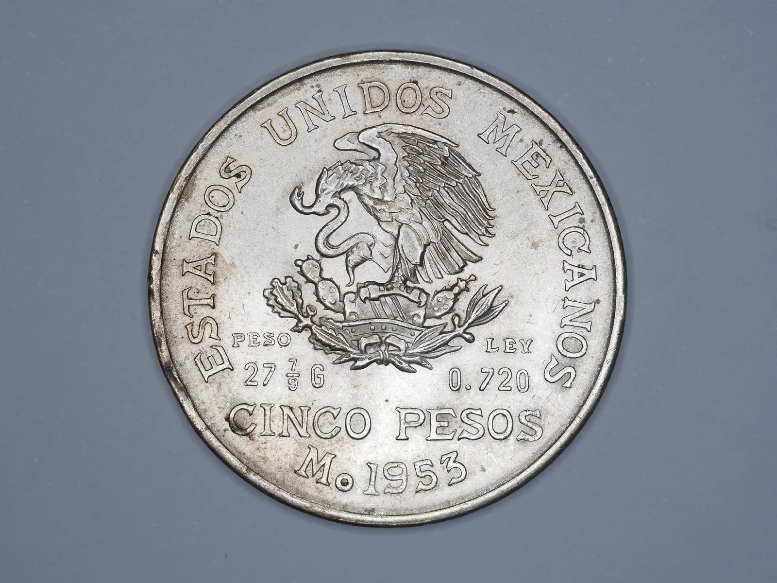 Mexiko, 5 Pesos 1953 - Hidalgo