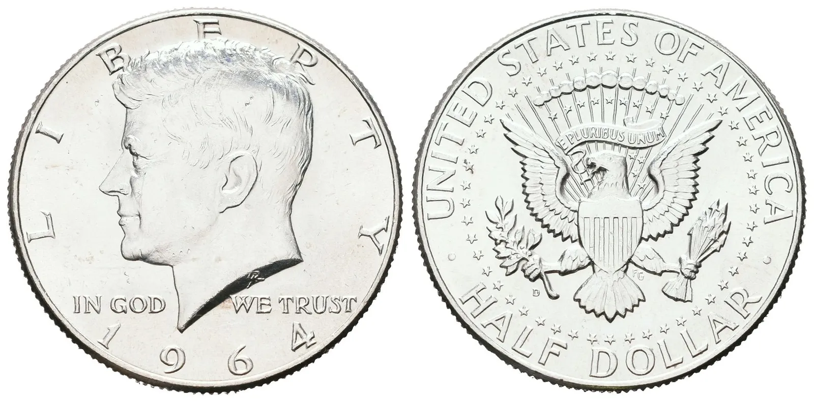 USA, 1/2 Dollar 1964 D - J. F. Kennedy