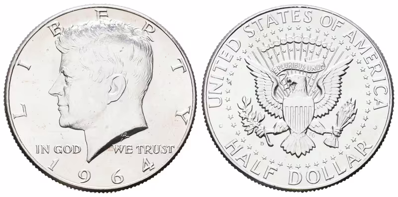 USA, 1/2 Dollar 1964 D - J. F. Kennedy