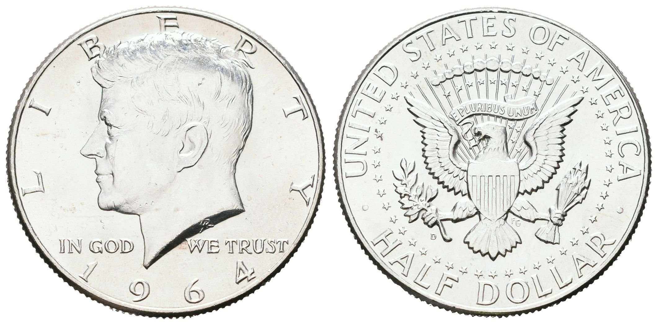 USA, 1/2 Dollar 1964 D - J. F. Kennedy