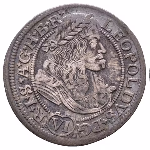 VI Krejcar 1676 FIK, Opolí-Kirschenhofer, Hal.1659, velmi pěkná zachovalost,