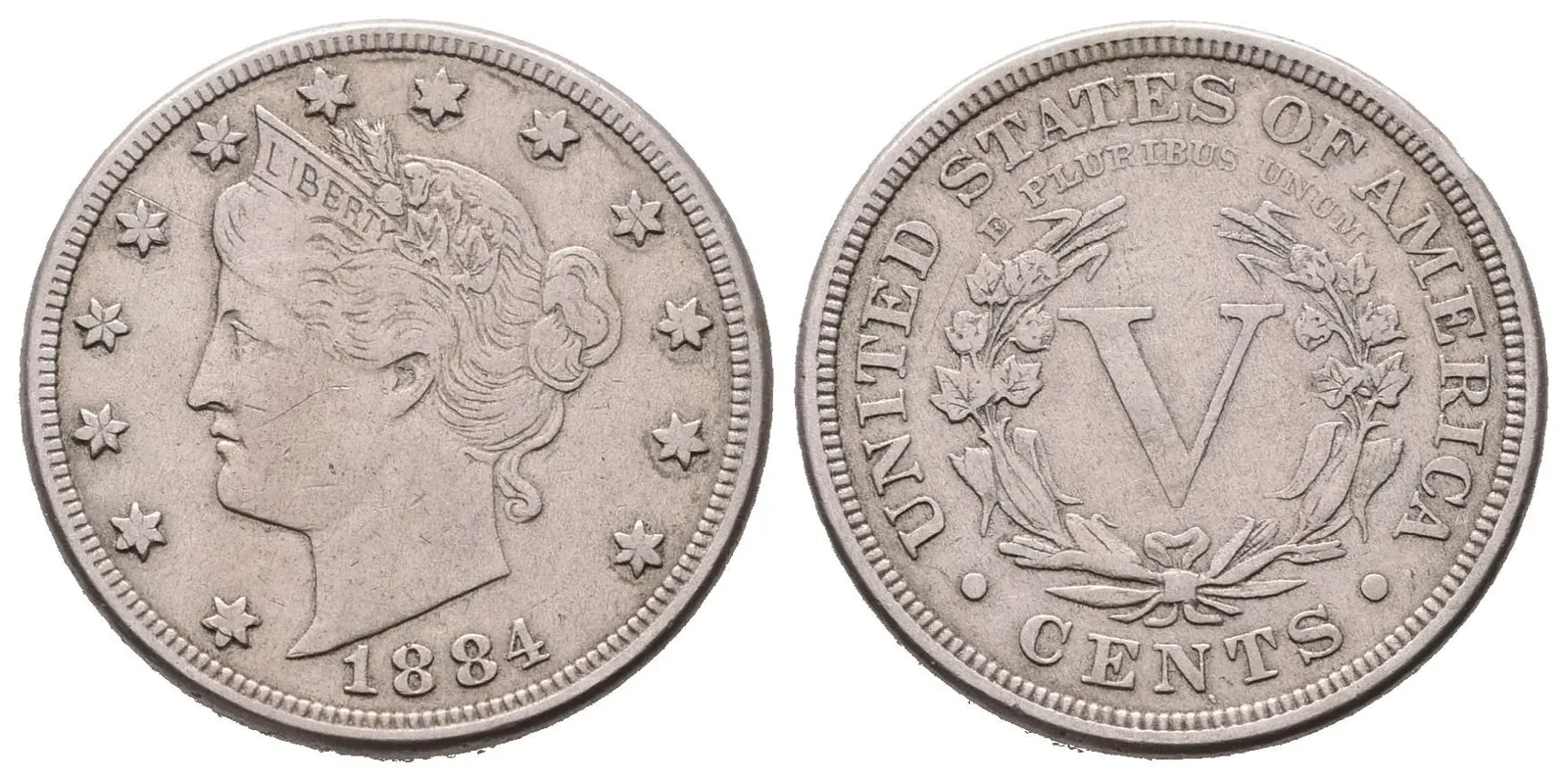 USA, 5 Cents 1884 - Liberty Head