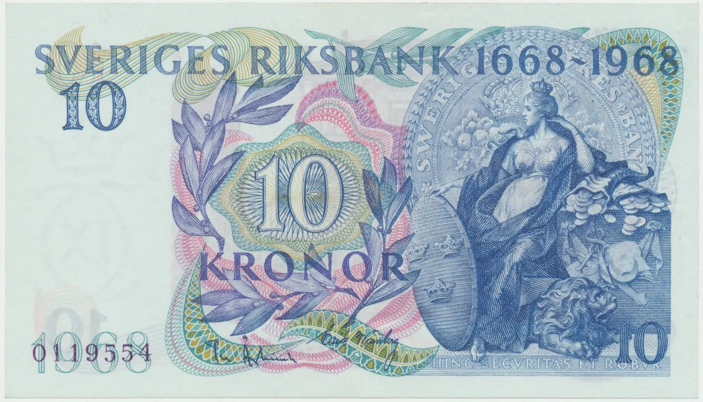 Švédsko, 10 Kronor 1958, jubilejní, P.56