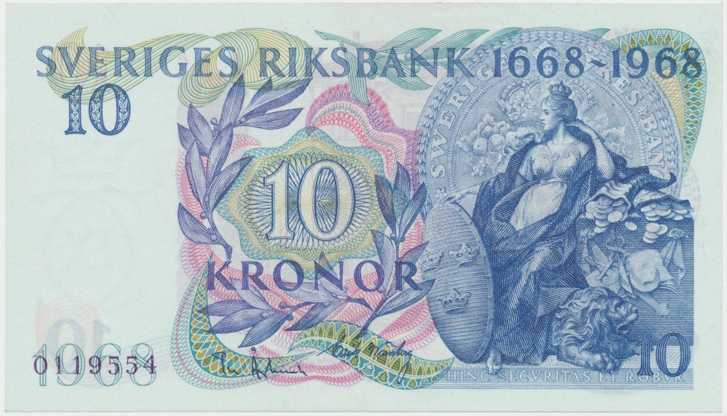 Švédsko, 10 Kronor 1958, jubilejní, P.56