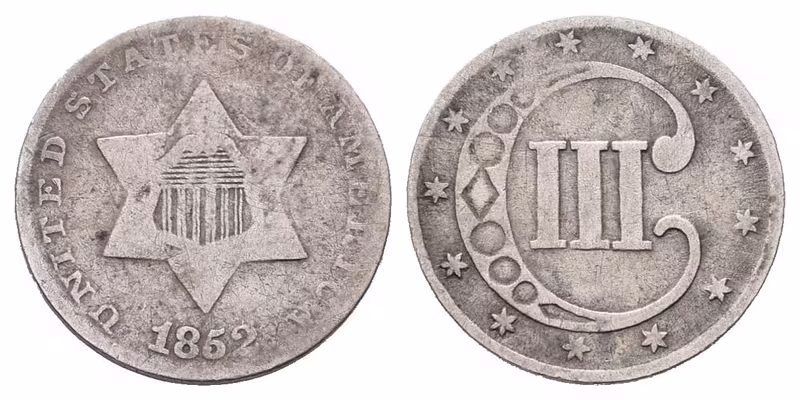 USA, 3 Cents 1852