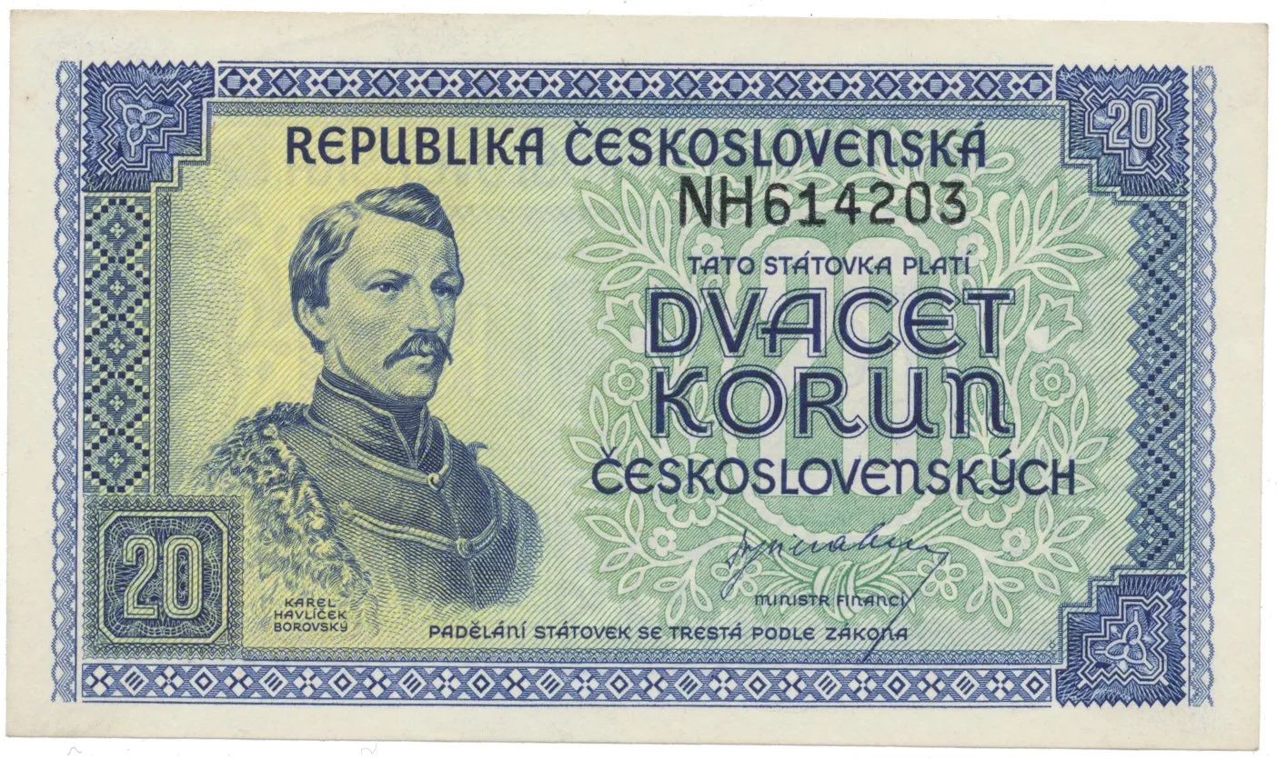 Československo, 20 Koruna b.d. (1945), Hej.72a