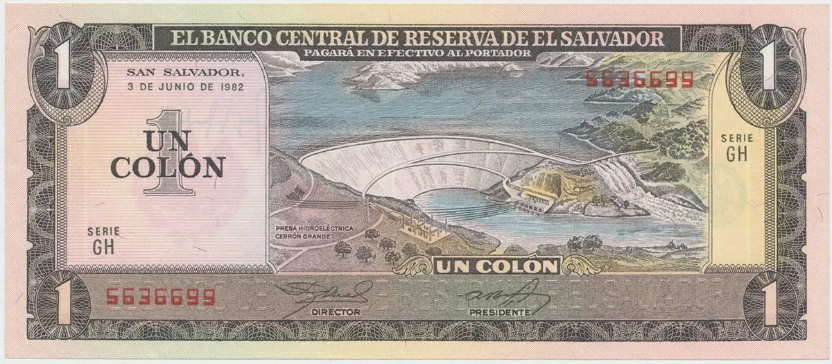 Salvador, 1 Colón 1982, P.133A
