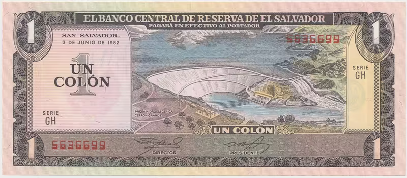 Salvador, 1 Colón 1982, P.133A