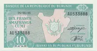 Burundi, 10 Francs 1995, P.33c