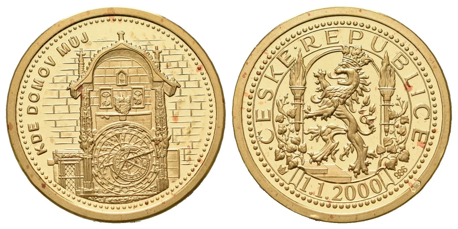Medaile 2000 - Dukáty české historie - Staroměstský orloj