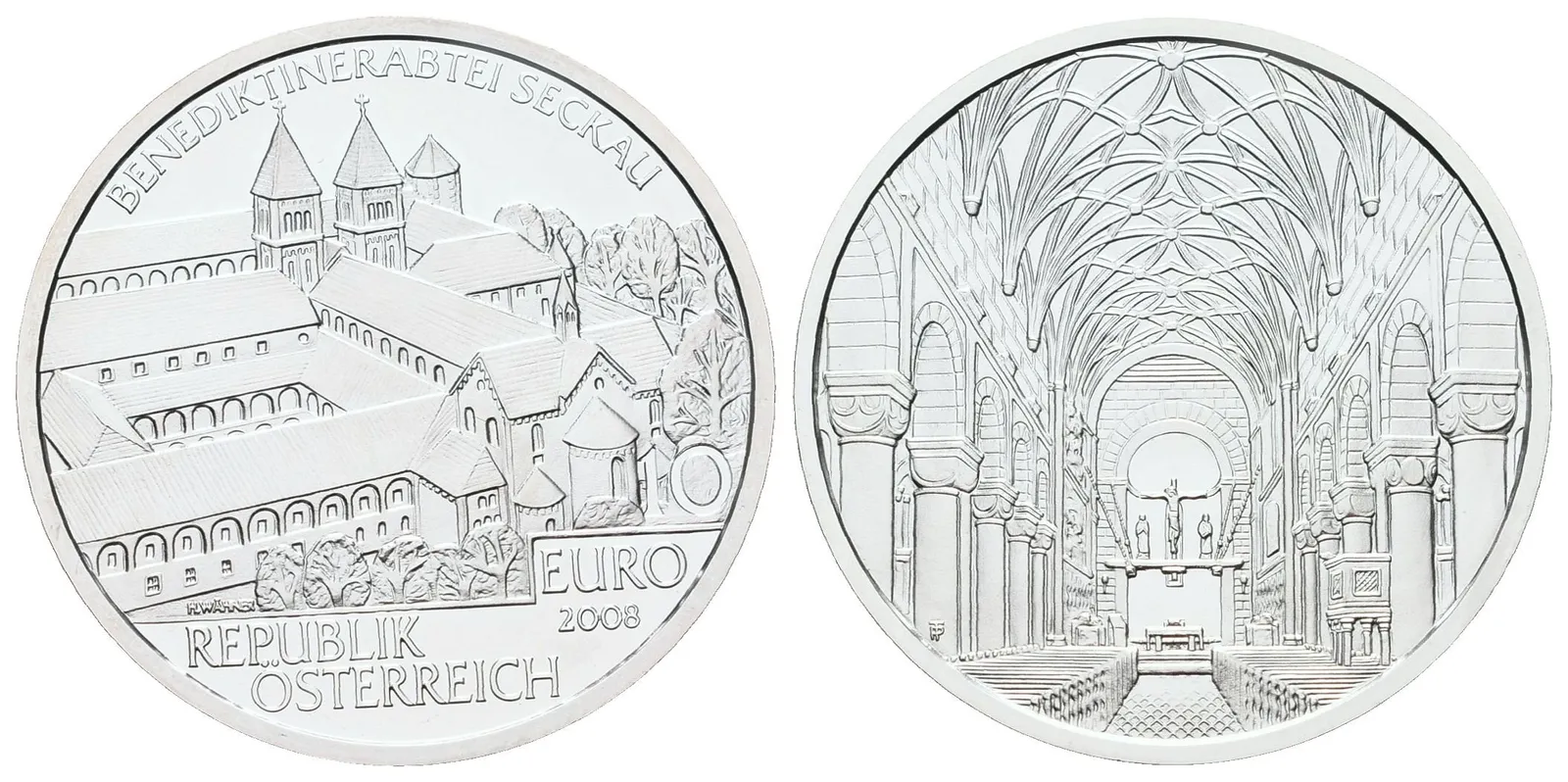 Rakousko, 10 Euro 2008 - Opatství Seckau