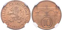 10 Haléř 1935, NGC MS 66 RB