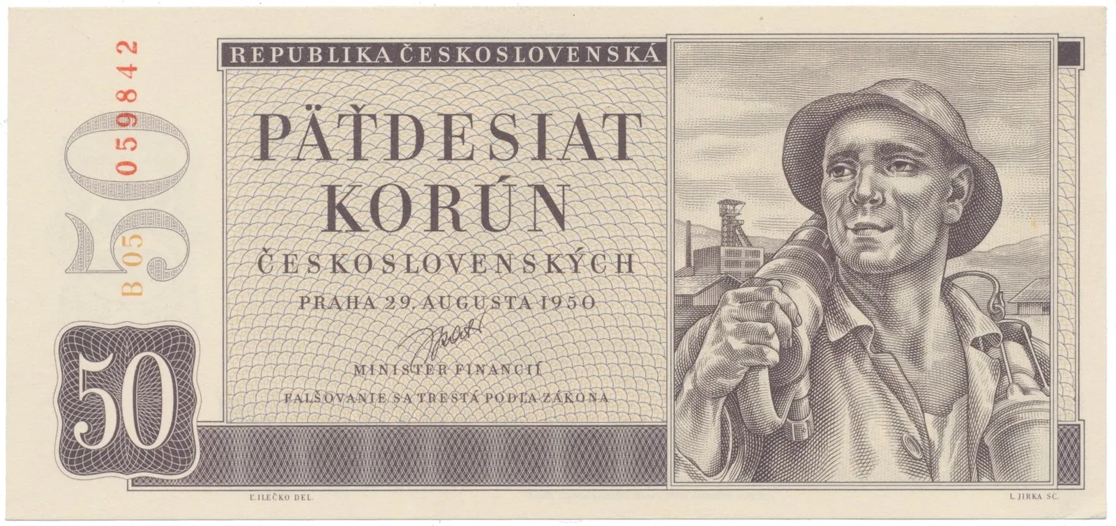 50 Koruna 1950, II. vydání, Hej.88a