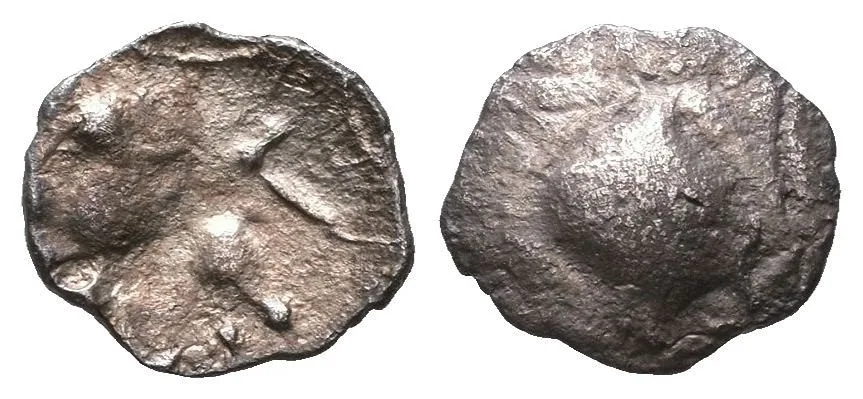 AR mince, typ Karlstein, Hladký hrbol / Stylizovaný koník zleva, Paulsen.620-624, — 1
