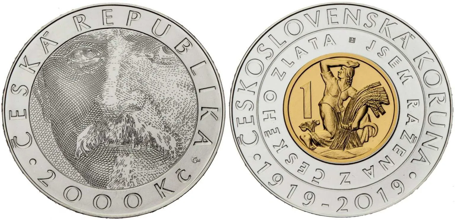 2000 Kč 2019 - 100. výročí čs. koruny