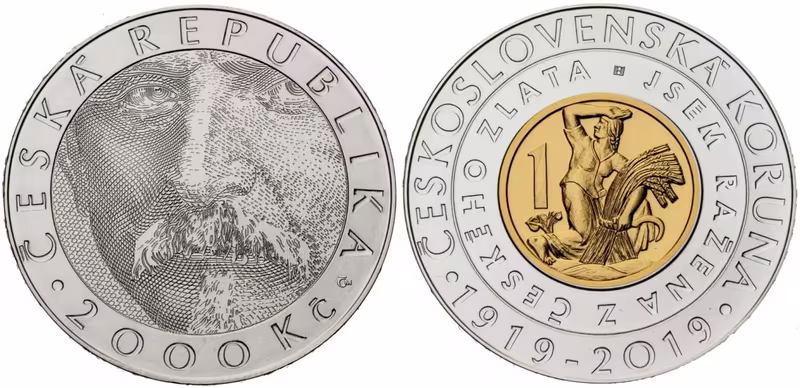 2000 Kč 2019 - 100. výročí čs. koruny
