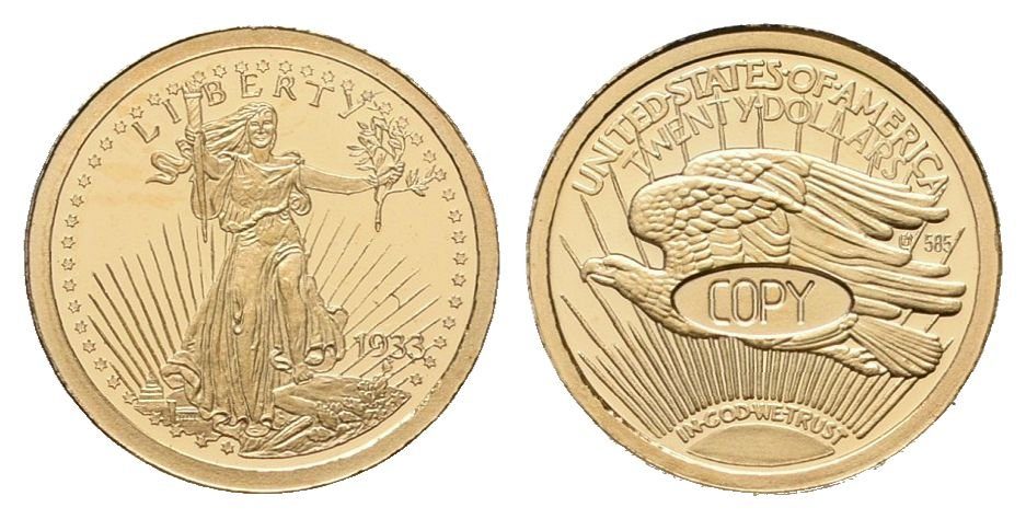 USA, replika 20 Dollars 1933