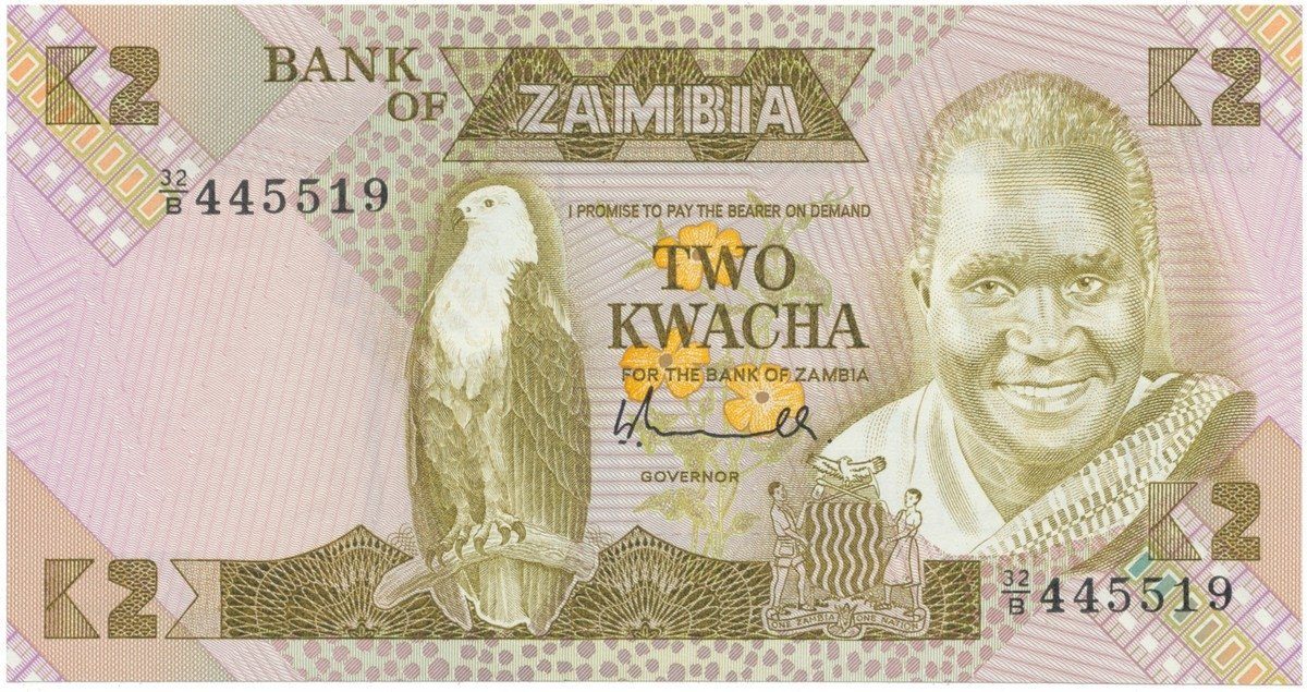Zambie, 2 Kwacha (1980~1983), P.24a