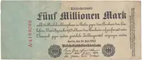 Německo, 5 Millionen Mark 1923, Ro.94