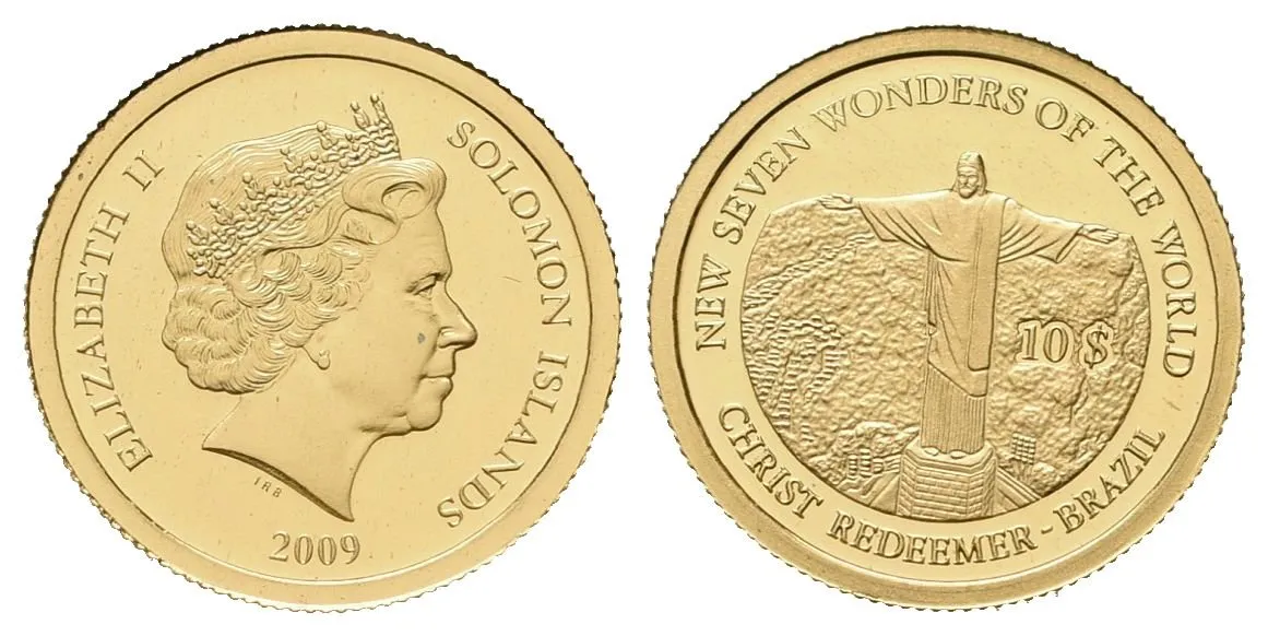 Solomon Islands, 10 Dollars 2009 - Socha Krista v Brazílii