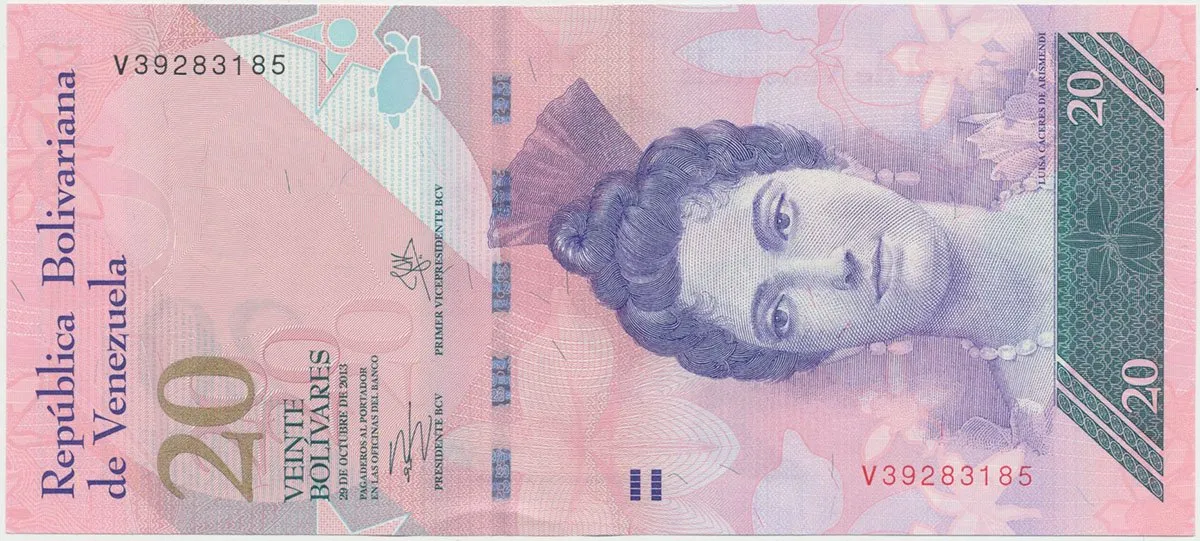 Venezuela, 20 Bolivares 2013, P.91f