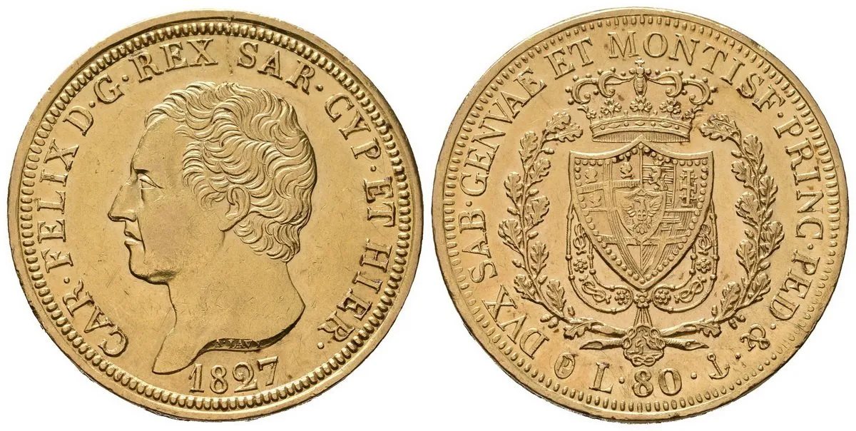 Itálie - Sardínie, Carlo Felice, 1821 - 1831 — 1