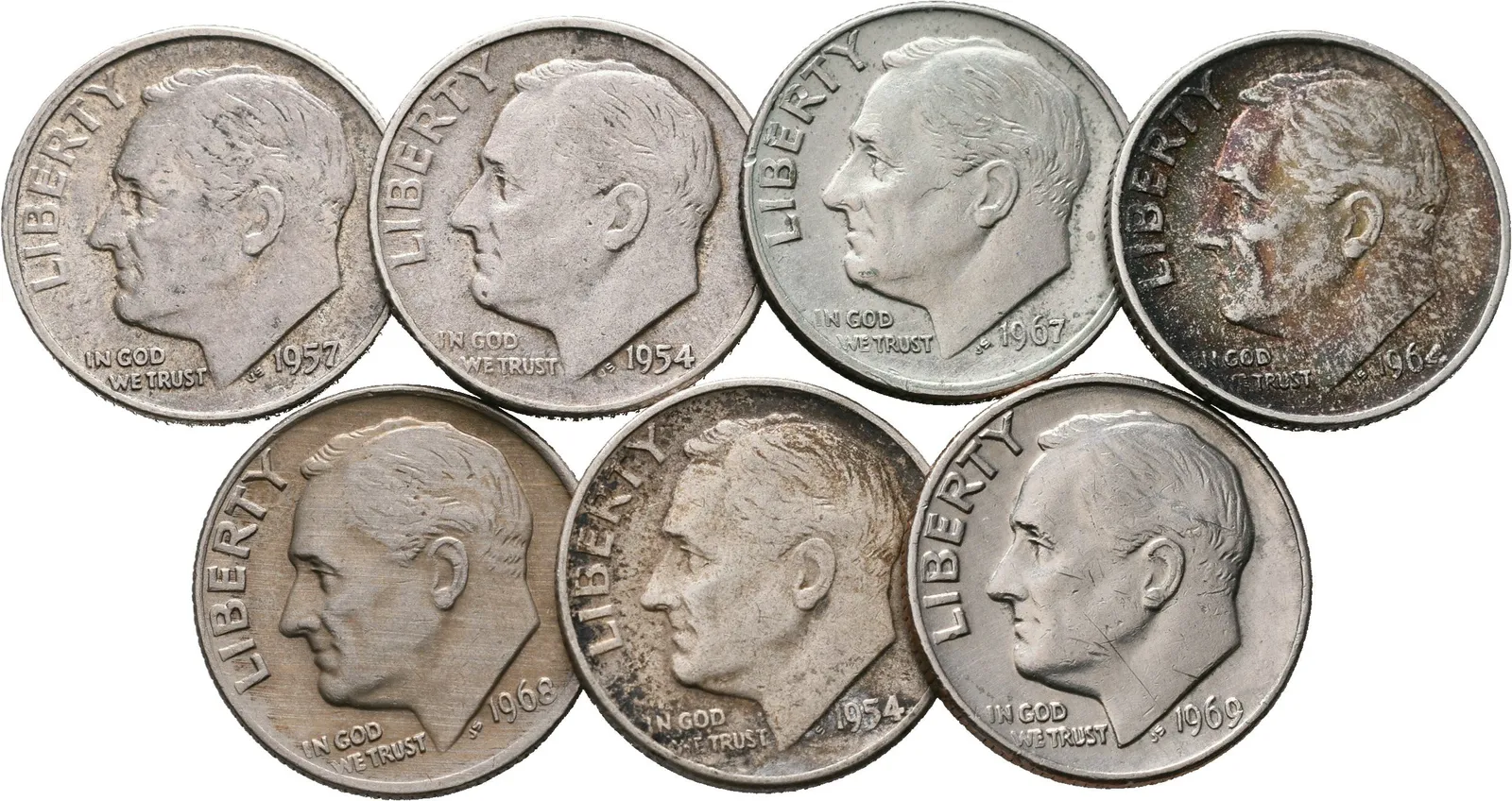 USA, Dime 1954 - 1969, Roosevelt