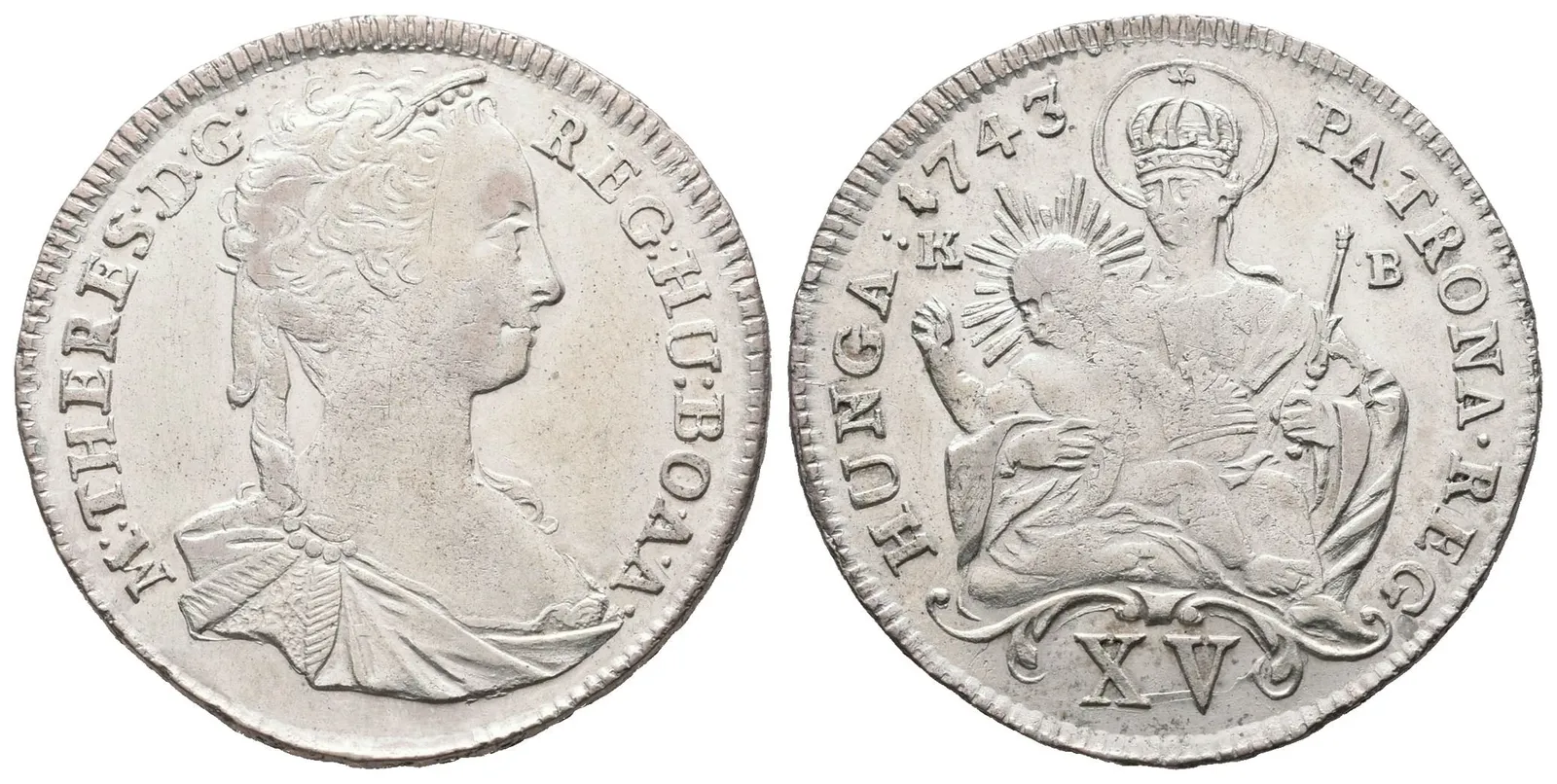 Marie Terezie, XV Krejcar 1743 KB