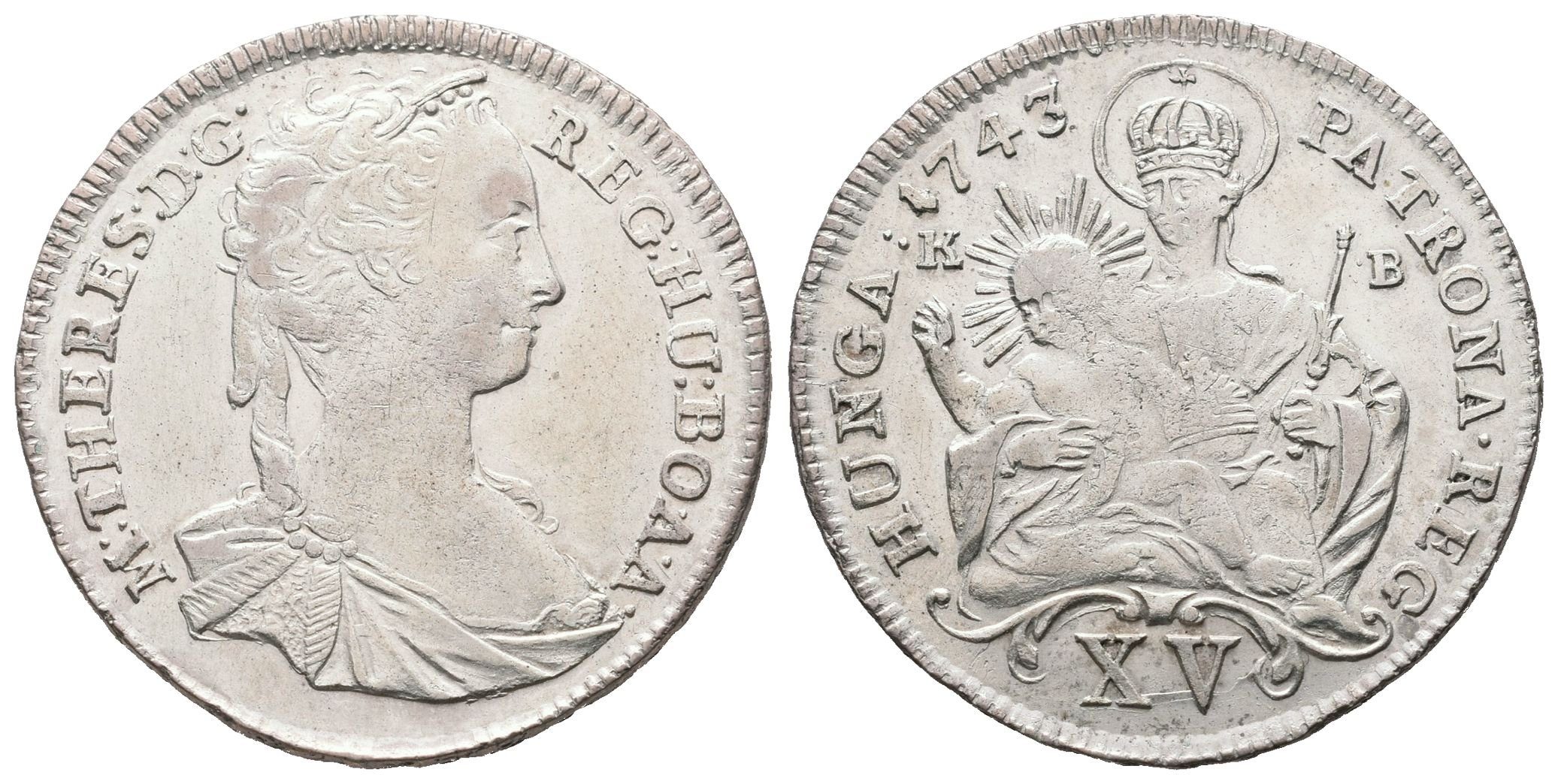 Marie Terezie, XV Krejcar 1743 KB
