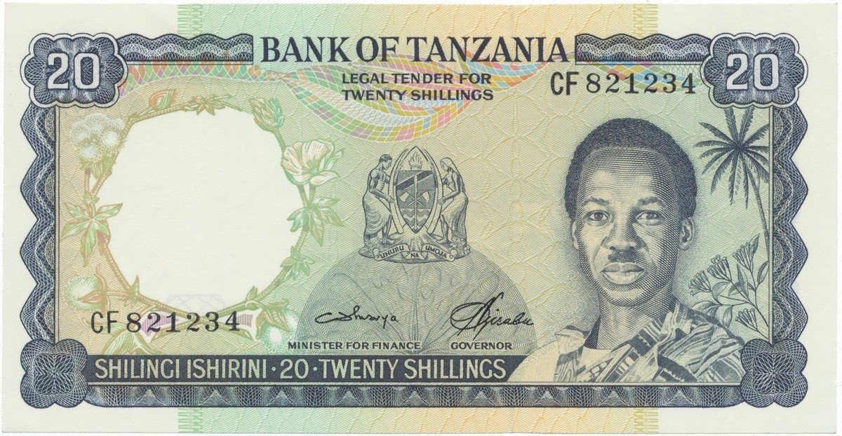 Tanzánie, 20 Shillings (1966), P.3c