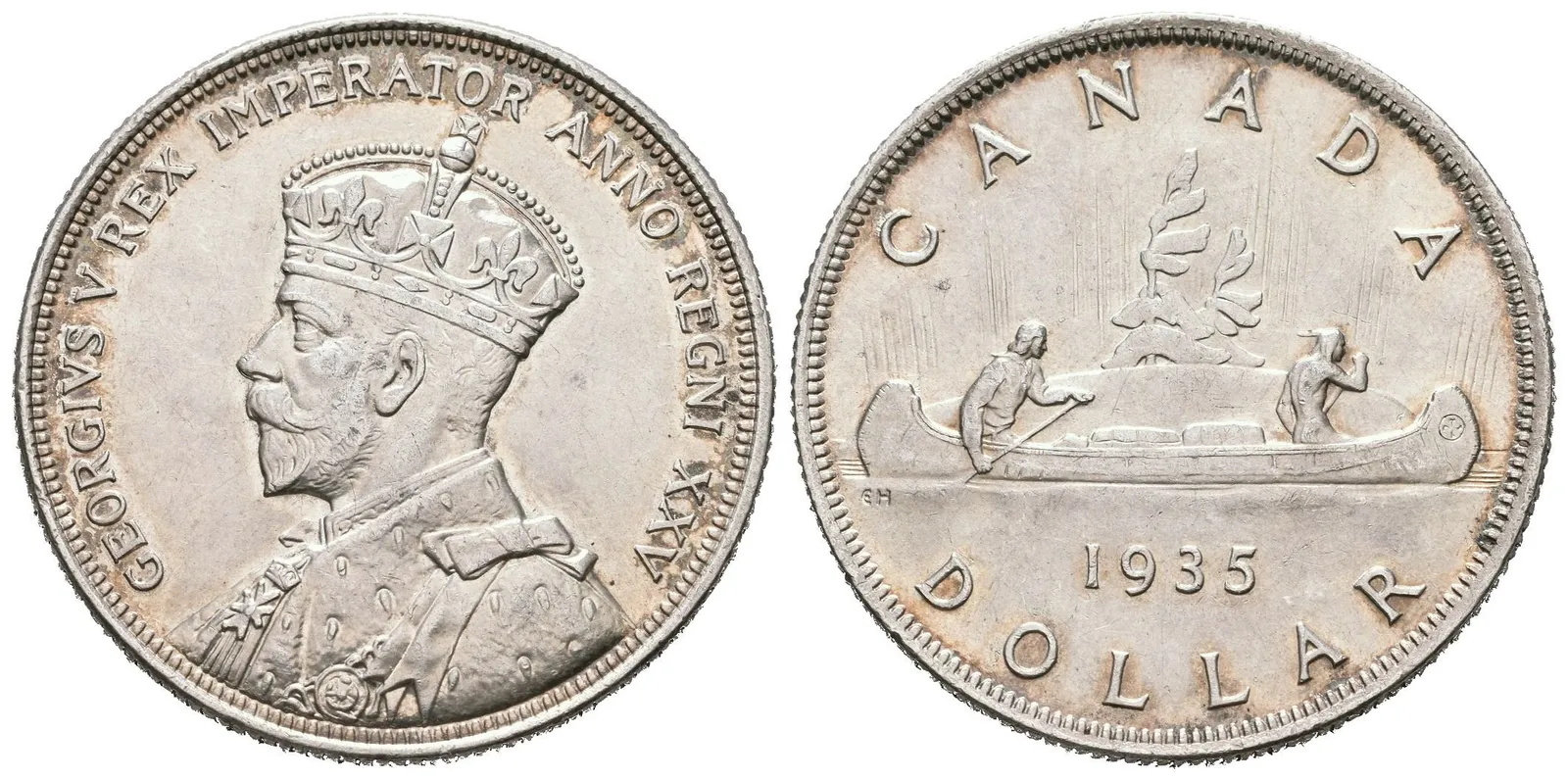 Dollar 1935, KM.30, pěkná zachovalost, patina, zbytky lesku, — 1