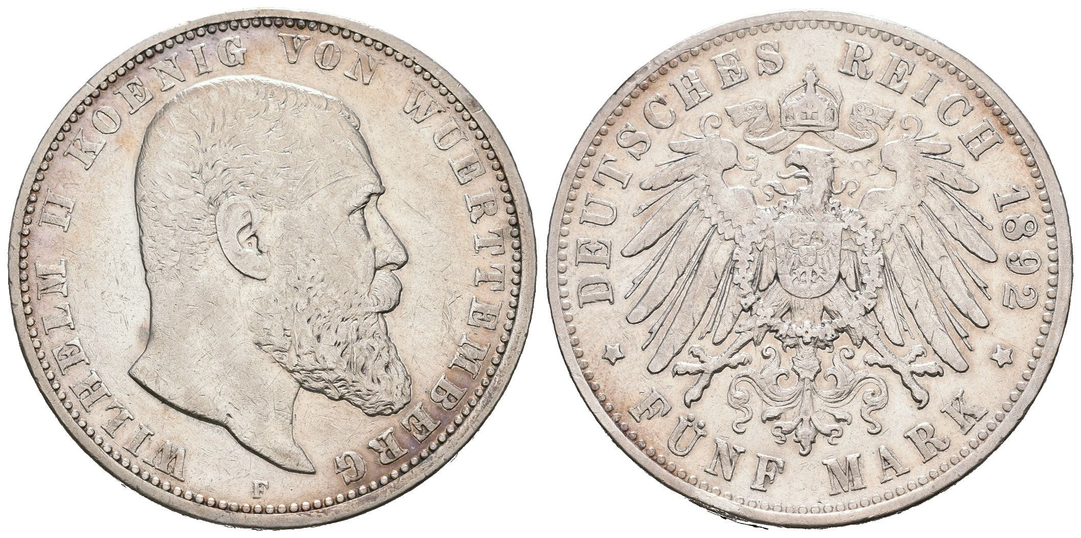 Württembersko, 5 Marka 1892