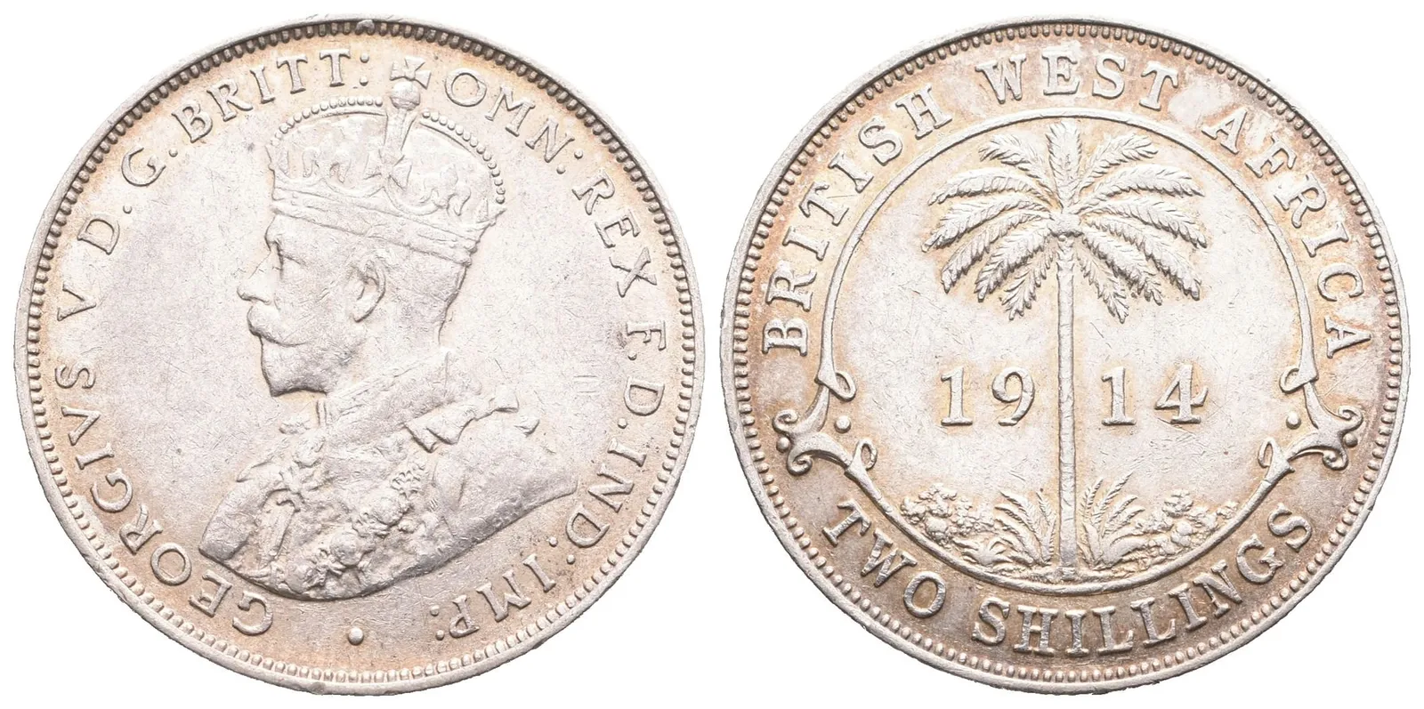 Britská západní Afrika, 2 Shilling 1914