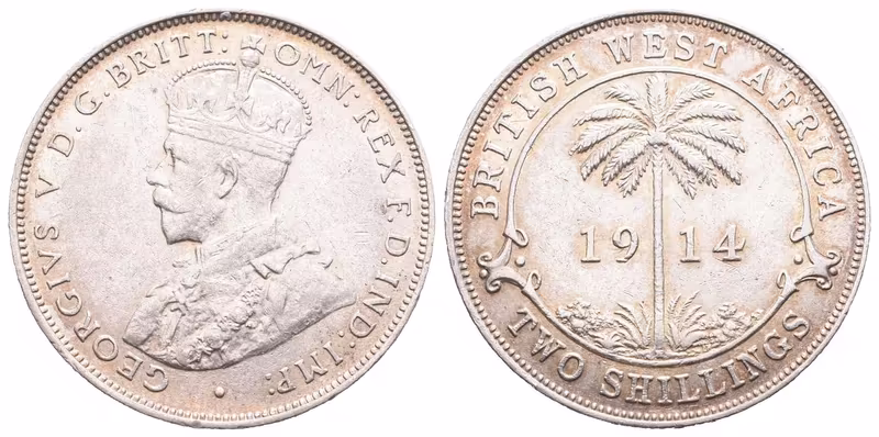 Britská západní Afrika, 2 Shilling 1914