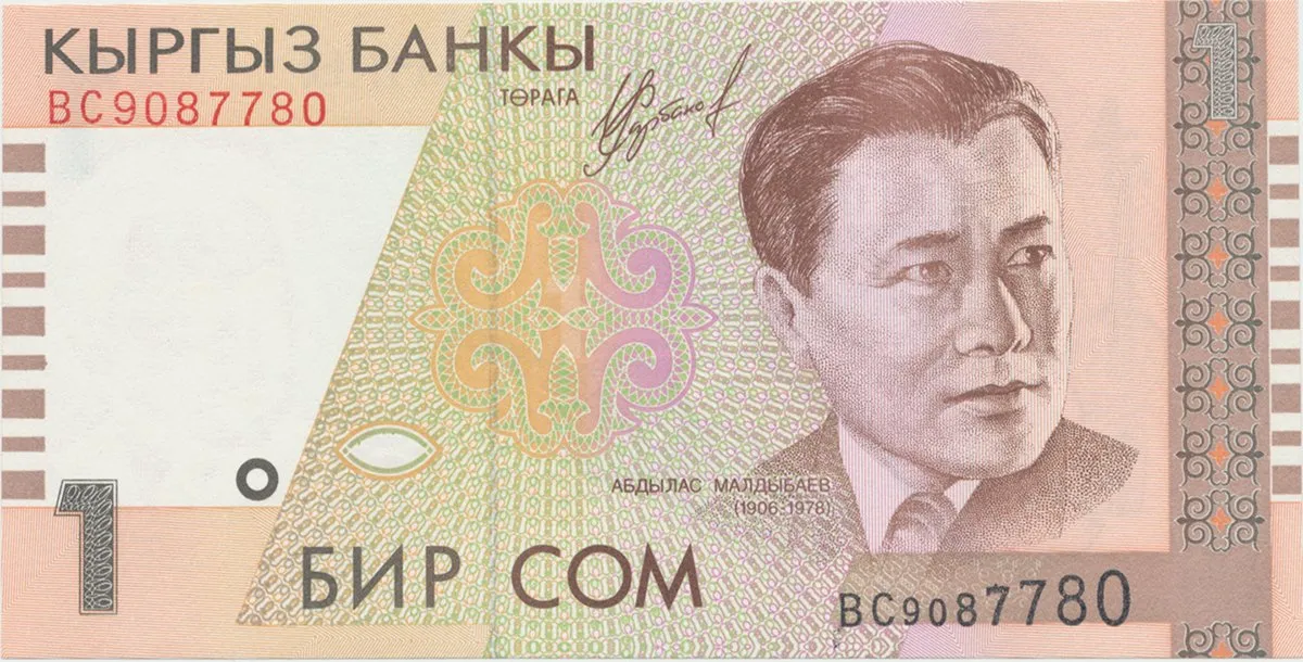 Kyrgyzstán, 1 Som 1999, P.15