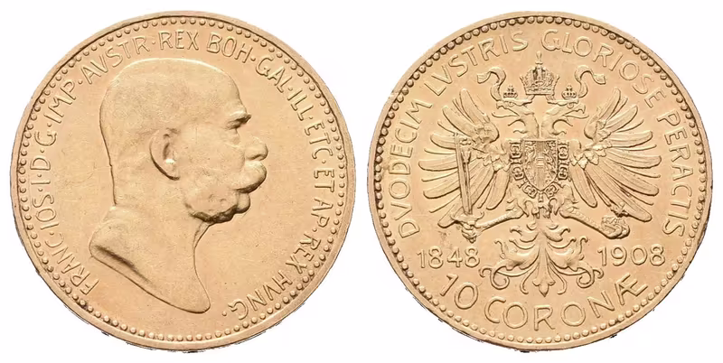 10 Koruna 1908 - jubilejní