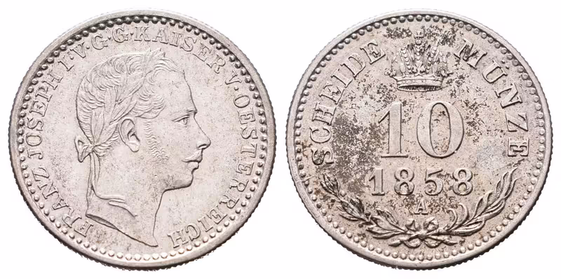 10 Krejcar 1858 A