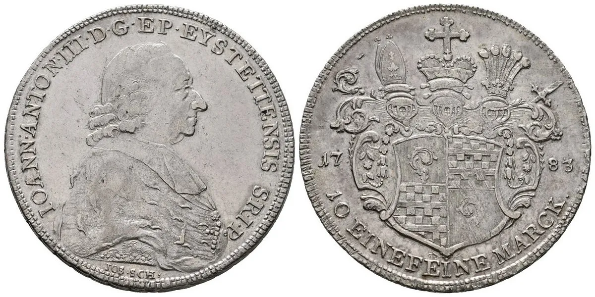 Eichstätt - biskupství, Johann Anton III. von Zehmen, 1781 - 1790 — 1