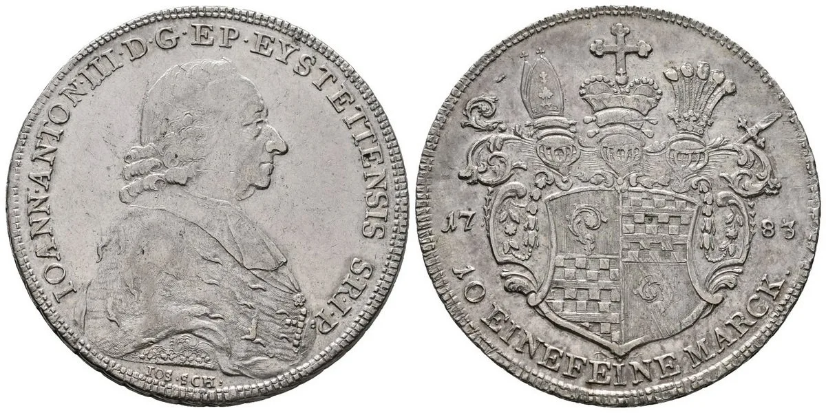 Eichstätt - biskupství, Johann Anton III. von Zehmen, 1781 - 1790 — 1