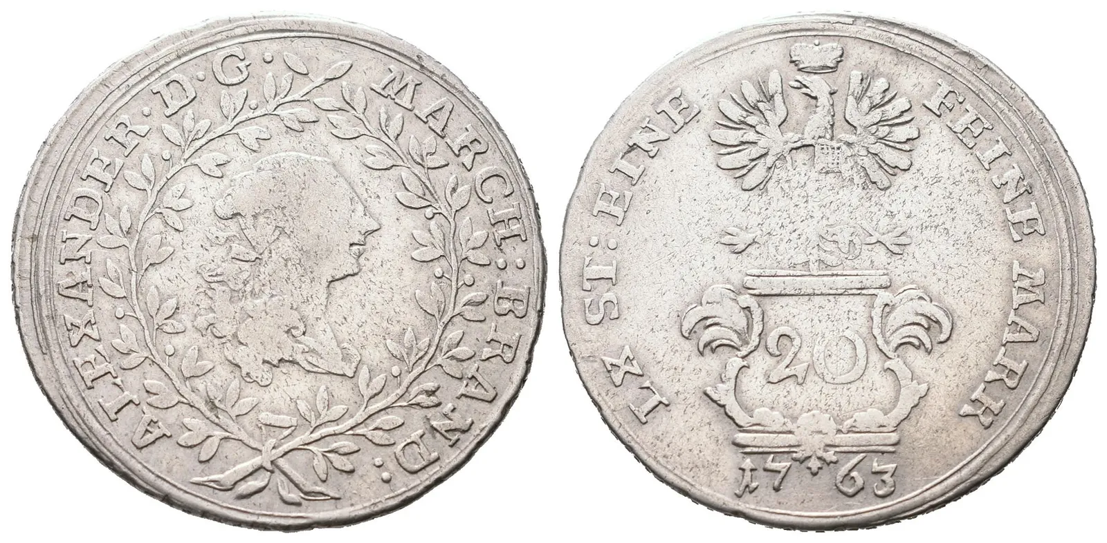 Braniborsko - Ansbach, 20 Krejcar 1763